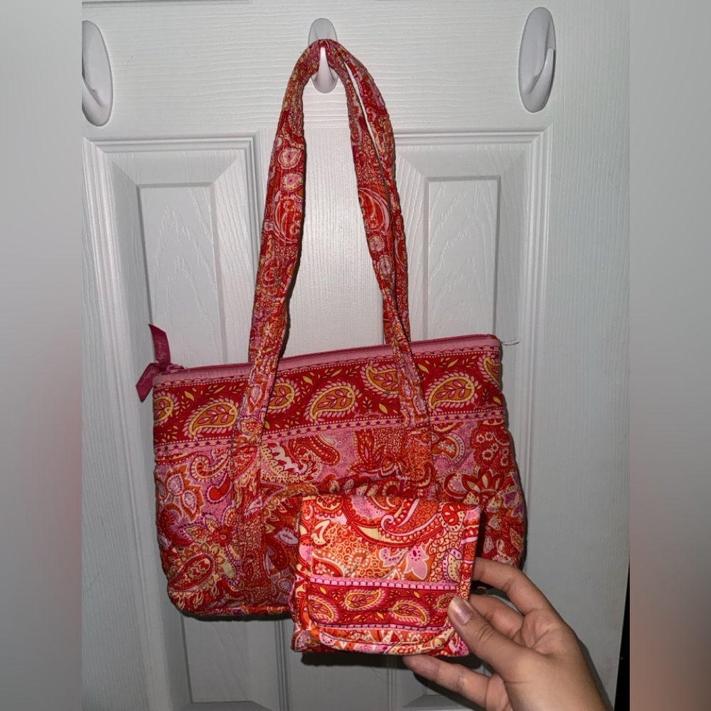 Vera Bradley Purse and Matching Velcro Wallet